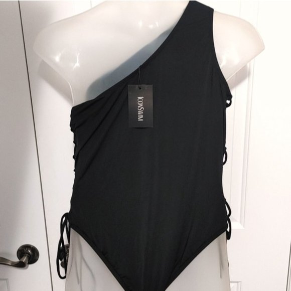 Black tie sides plus size swim suit - Picture 7 of 9